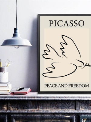 Quadro picasso pomba - peace and freedom