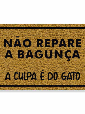 Capacho não repare gato