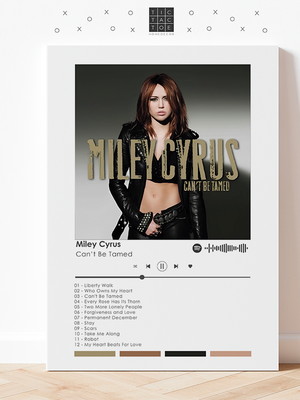 Quadro mdf spotify miley cyrus can't be tamed