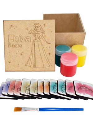 Lembrança jogo memória mdf com adesivo - princesa aurora