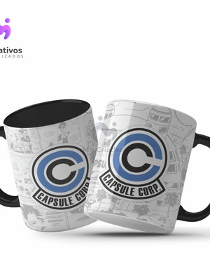 Caneca personalizada anime dragon ball capsule corp p.