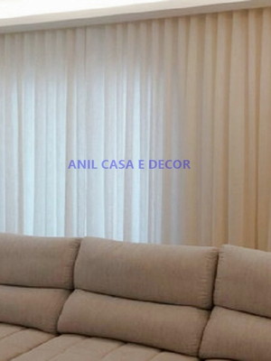 Cortinas para trilho em gaze de linho sob medida