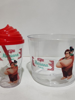 Kit pipoca com twister 300ml detona ralph