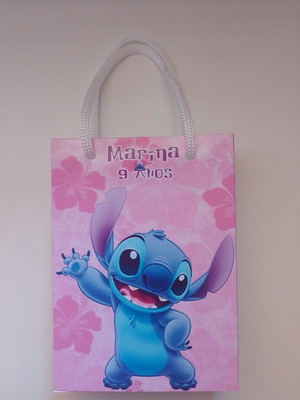 Sacolinha personalizada com alça stitch (tam g)