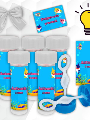 Bolha de sabão baby shark personalizado