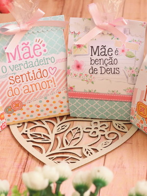 Lembrancinha: dia das mães, porta bombom/biscoito
