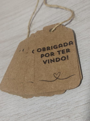 Tag kraft personalizada + brinde