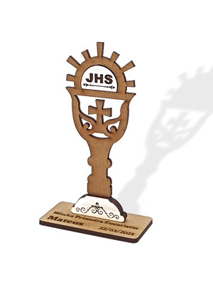 Lembrancinha primeira eucaristia cálice jhs
