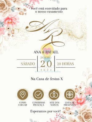 Convite de casamento virtual interativo