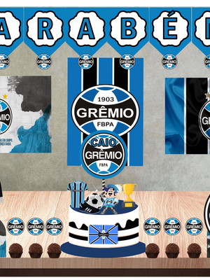 Kit festa em casa -grêmio - só um bolinho mêsversário