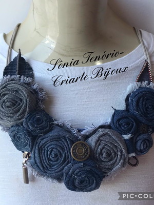 Maxi colar jeans