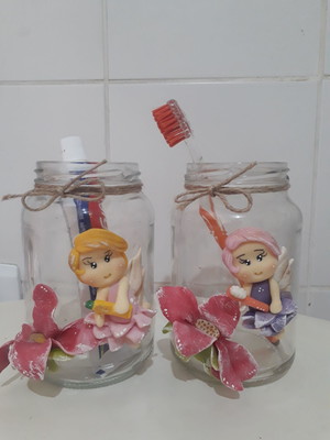 Kit fadas escova e creme dental