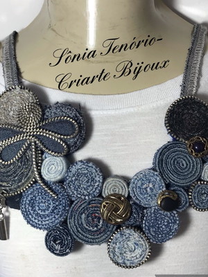Maxi colar jeans
