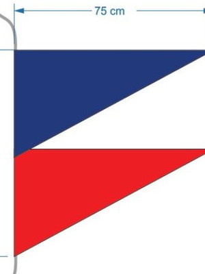 Bandeira dupla com cordão