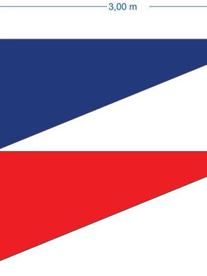 Bandeira dupla com cordão poste