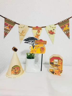 Kit mesversario e aniversário - rei leão