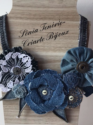 Maxi colar jeans
