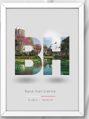 Quadro digital da capital brasileira - belo horizonte
