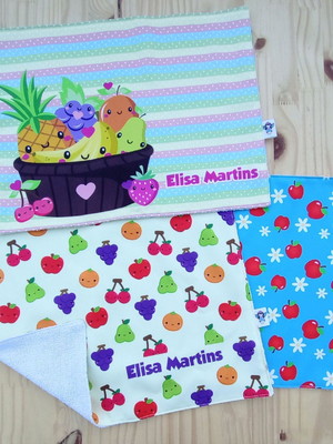 Guardanapo escolar personalizado frutinhas