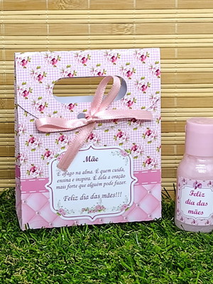 Lembrancinha mini hidratante 30 ml c sacolinha dia das mães
