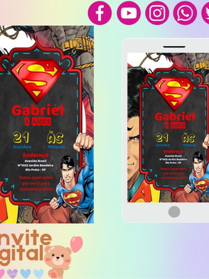 Convite digital super man