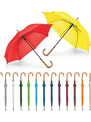 Guarda chuva cabo de madeira personalizado - logo