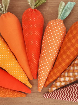 Cenoura de tecido g para decoração de páscoa