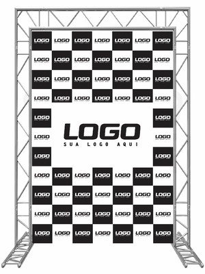 Banner backdrop eventos tecido com ilhós reforçado 1,5x2,2