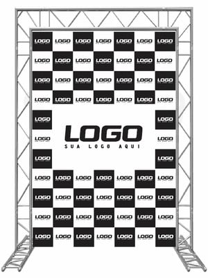 Banner backdrop eventos tecido com ilhós reforçado 5,0x3,0