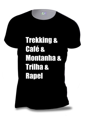 Camiseta trekking café & montanha & trilha & rapel trl02