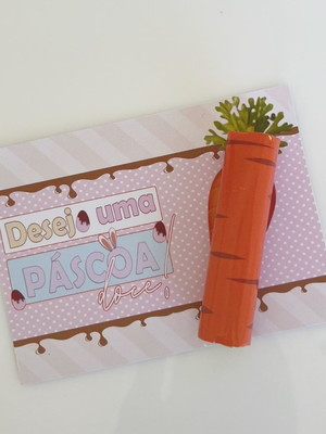 Card com batom páscoa