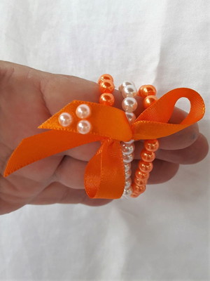 Conjunto de pulseira infantil de perolas