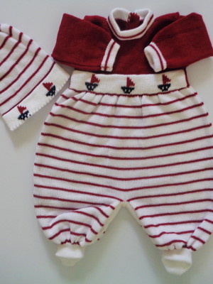Macacão com touca listrado marinheiro para bebe