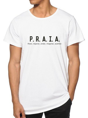 Camiseta p.r.a.i.a significado moda fashion algodão fss11