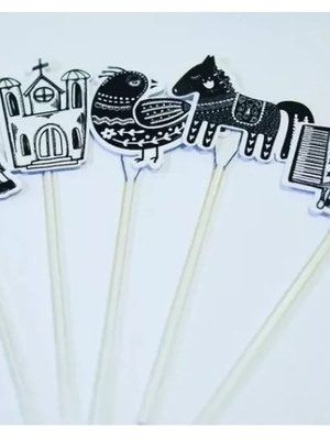 50 topper tags plaquinha para doces cordel sertão