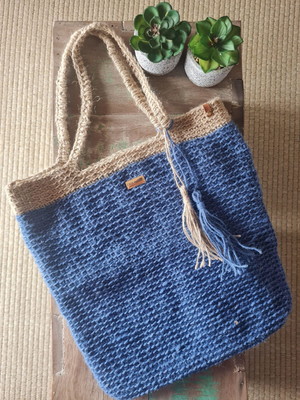 Bolsa sacola em crochê