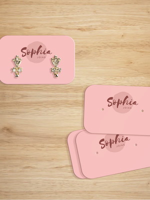 Tag para brincos personalizada dois furos