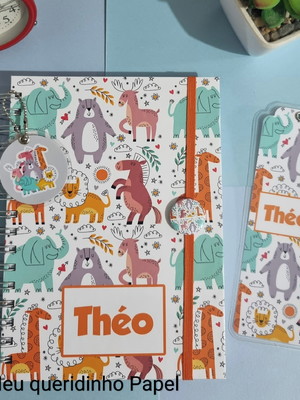 Caderno personalizado animais