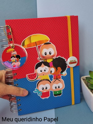 Caderno personalizado turma da mônica