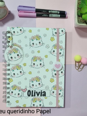 Caderno personalizado gatinhos