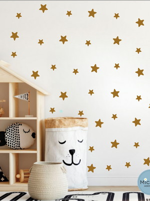 Adesivos estrelas douradas de 3cm e 4cm quart bebê