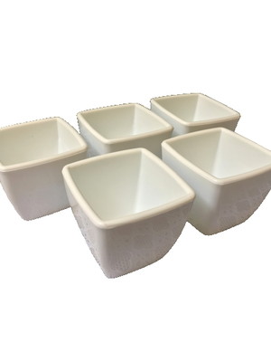 Vasinho de acrílico para suculentas 5cm - branco - unidade