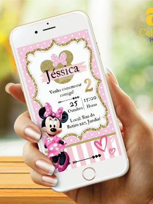 Convite digital minnie mod 4