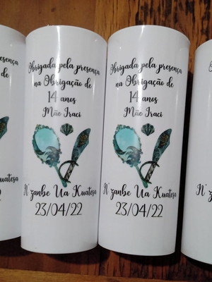 Copo lembrancinha - iemanja e ogum