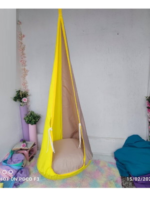 Balanço infantil ninho 70/80kg verde/beje pronta entrega