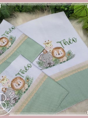 Kit de fraldas personalizadas safari