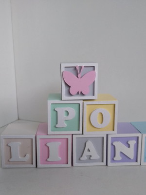 Kit com 11 cubos 5×5 com molduras decorados