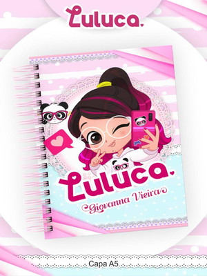 Caderno luluca a5 capa dura 100 fls 15x21