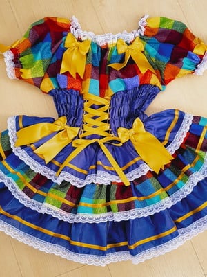 Vestido festa junina adulto tam p ao g