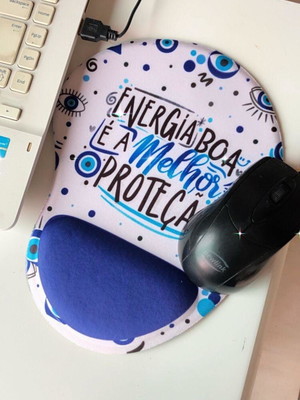 Mouse pad personalizado olho grego - com apoio